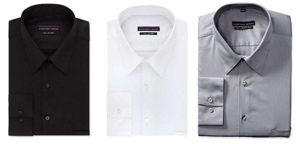 Camisas de vestir lisas de corte alto para hombre Geoffrey Beene