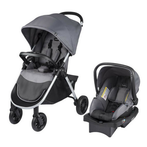 Evenflo Folio Tri-Fold Travel System with LiteMax Infant Car Seat