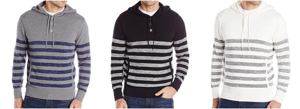 Alex Stevens Striped Button Hoodie