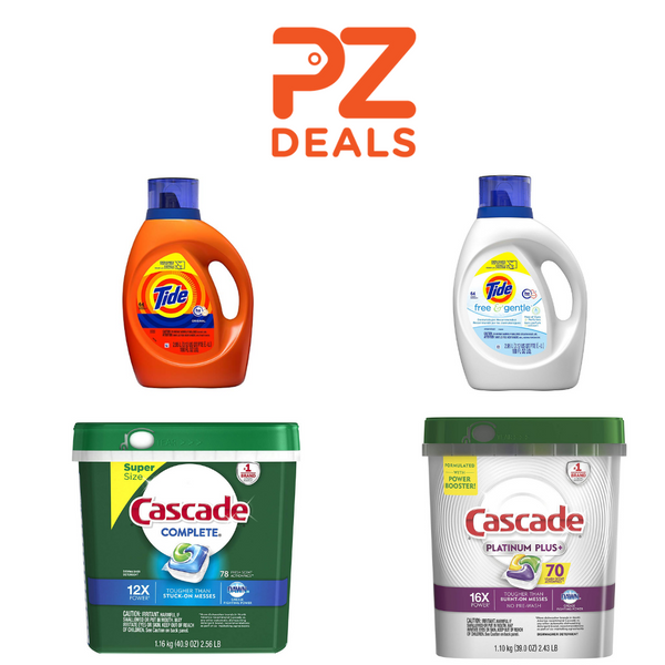 Tide and Cascade detergent on sale