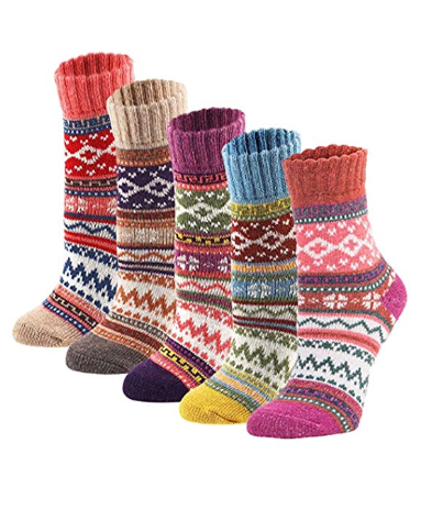 Pack de 5 calcetines de invierno para mujer.