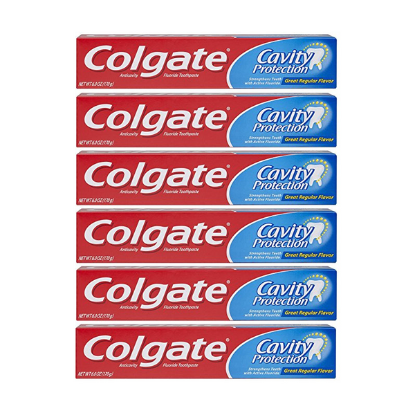 Pack de 6 pastas dentales Colgate Cavity Protection con flúor