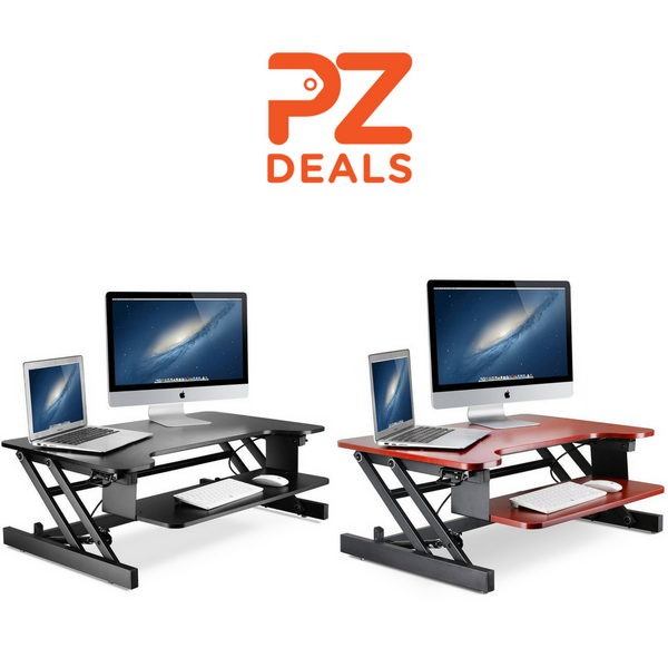 Dual monitor adjustable standing desk