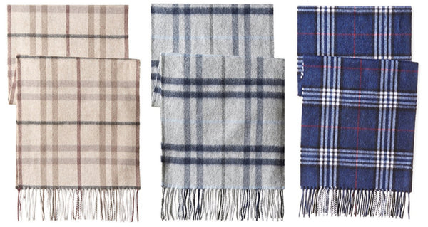 Phenix 100% Cashmere Men's Tartan Plaid Scarf