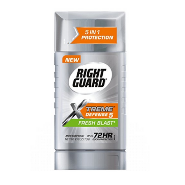 Pack of 6 Right Guard Xtreme Defense 5 Deodorant