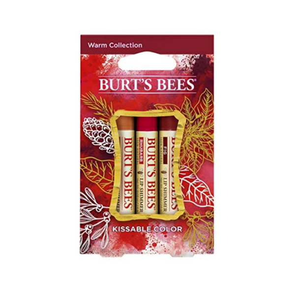 Set de regalo navideño cálido de color besable de Burt's Bees