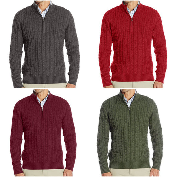 IZOD Suéter con cremallera de 1/4 para hombre