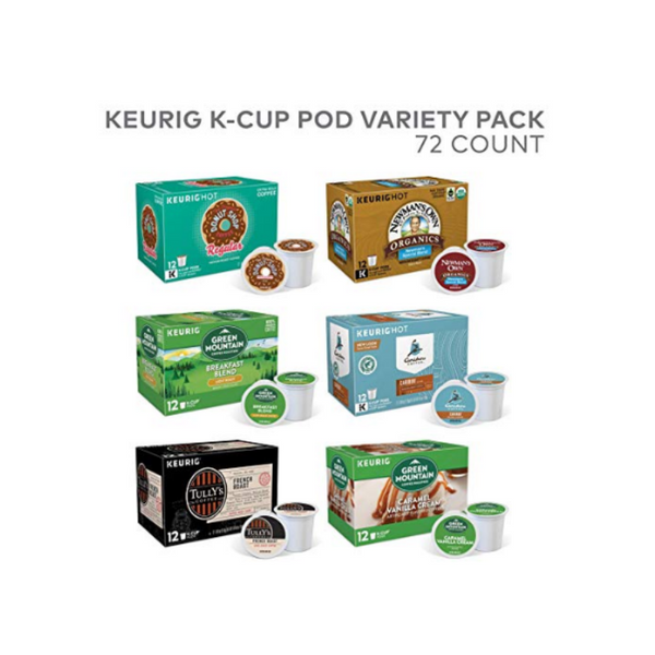 Paquete variado de 72 cápsulas K-Cup de Keurig