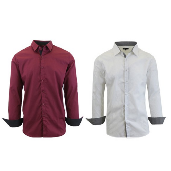 Men's 100% cotton dress shirts (20 styles)