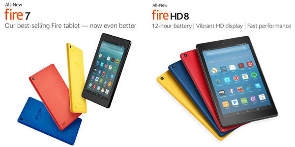 Tabletas Fire 7 y HD 8