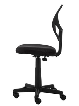 AmazonBasics - Silla para ordenador con respaldo bajo, color negro