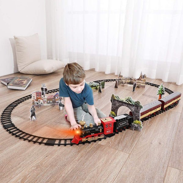 Battery Operated Train Set With Smoke, Lights & Sounds