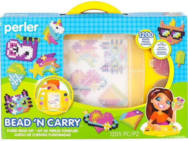 Perler Beads Bead 'n' Carry Kit de actividades artesanales, 1204 piezas