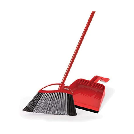 O-Cedar Pro Broom & Step-On Dustpan PowerCorner