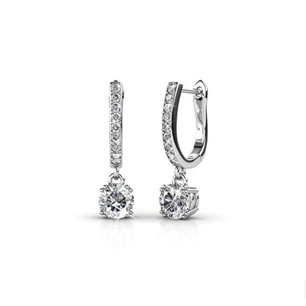 Cate & Chloe McKenzie 18k White Gold Plated Dangling Earrings (3 Colors)