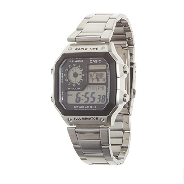 Reloj digital Casio de acero inoxidable para hombre