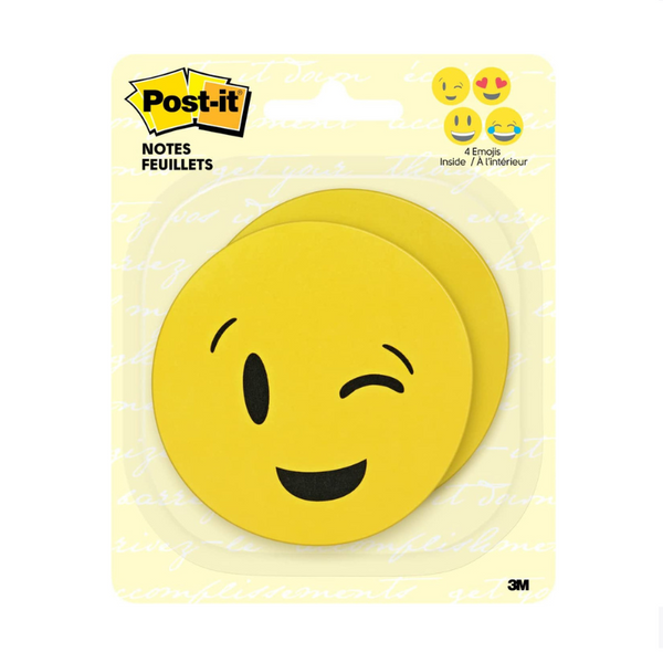 2 blocs de 30 hojas de notas impresas Post-it con diseño de emoji