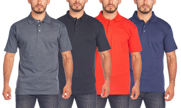 Polo para hombre 100% algodón con cuello acanalado y dobladillo con muescas