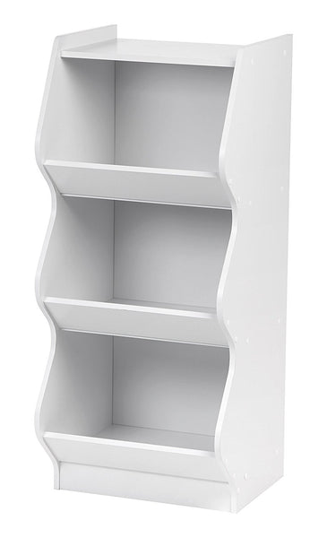 White 3 Tier Curved Edge Storage Shelf