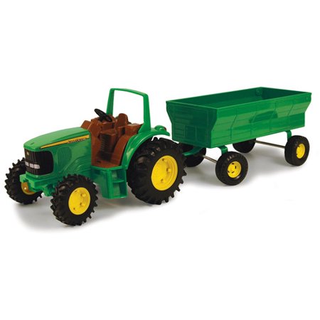 Juego de tractor John Deere de 8" con vagón Flarebox