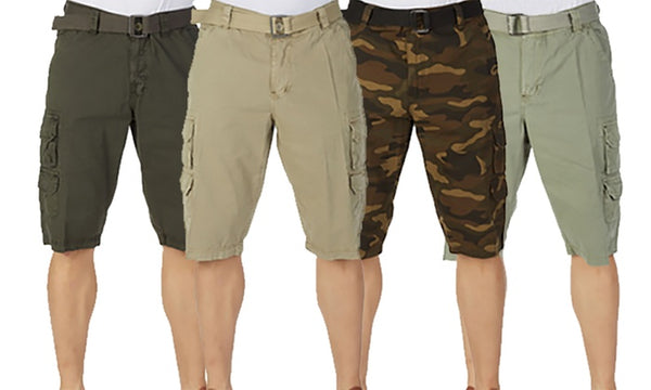 Men's Belted Stacked 12.5" Cargo Shorts