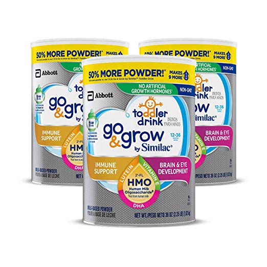 3-Pack 36oz Go & Grow by Similac Toddler Milk-Based Drink