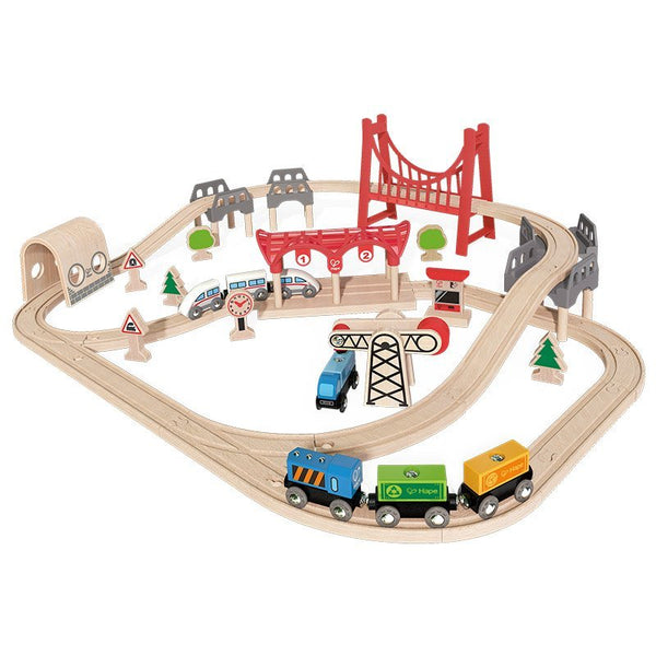 Hape Wooden Railway Double Loop Railway Set