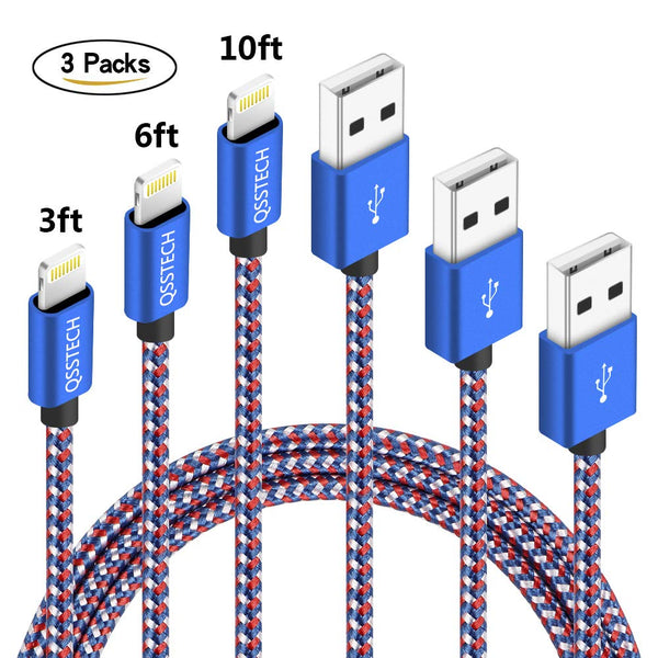 Pack of 3 lightning cables