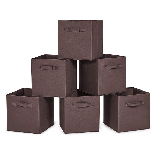 Set Of 6 Storage Cubes With Handles (2 Colors)