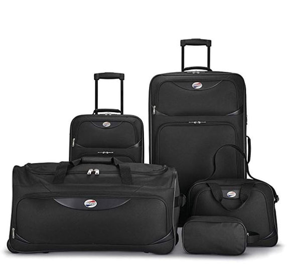 American Tourister 5-Piece Softside, Black