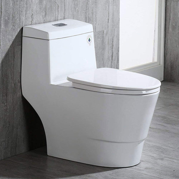 WoodBridge T-0001 Dual Flush Elongated One Piece Toilet