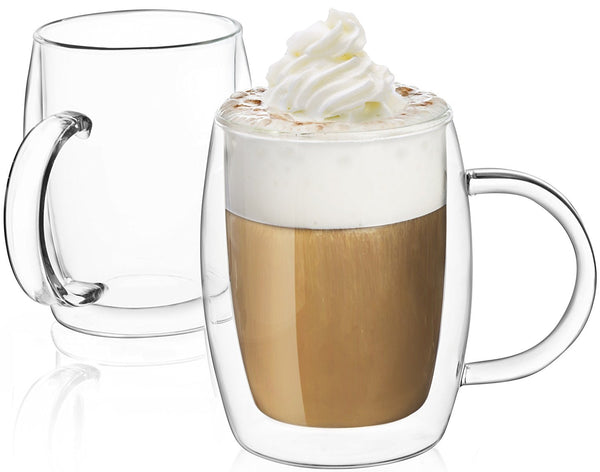 Set of 2 double wall coffee mugs