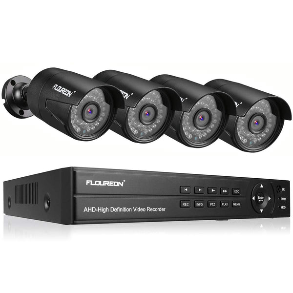 4 Pack Of 1080P 8CH 5-IN-1 Security Camera System