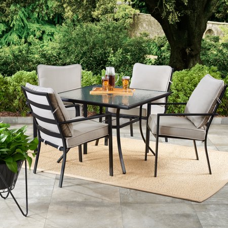 5-Piece Outdoor Patio Dining Set with Cushions On Sale