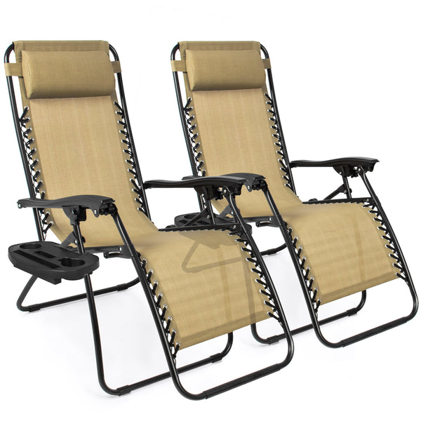 Set of 2 Zero Gravity Chairs (6 Colors)