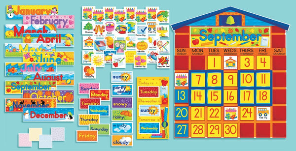 Scholastic All-In-One Schoolhouse Calendar Bulletin Board