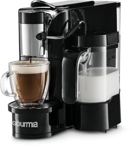 Cafetera automática Gourmia 1 Touch para hacer capuchino y café con leche, compatible con Nespresso