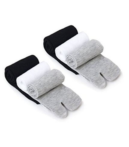 3-pairs elastic cotton tabi toe socks