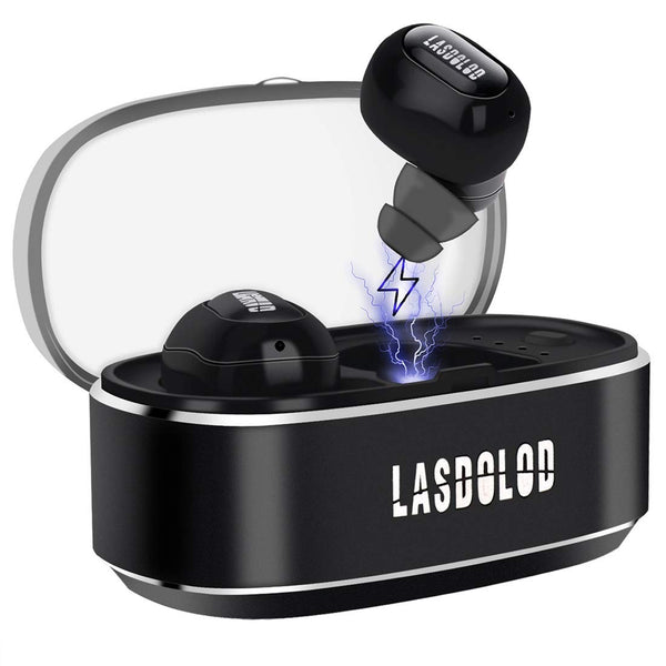 True Wireless Waterproof Bluetooth Earbuds- With Deep Bass And Charging Case