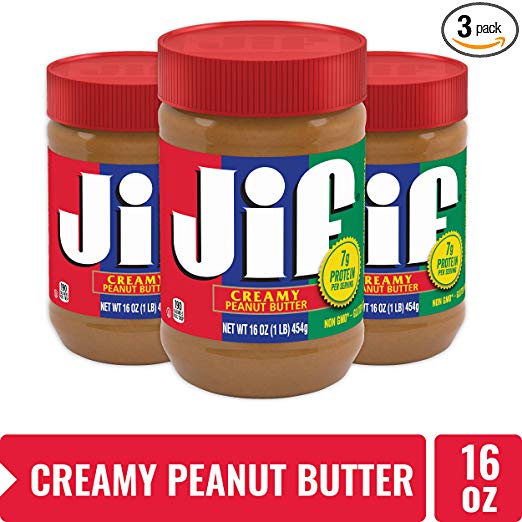 Jif Creamy Peanut Butter, 16 Ounce (Pack of 3)