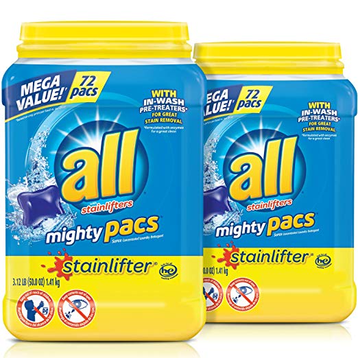 144-Count all Mighty Pacs Laundry Detergent