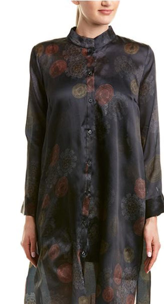 Pokwai silk shirtdress