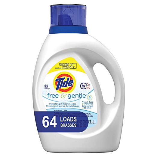 100oz Tide HE Liquid Laundry Detergent (Free & Gentle)