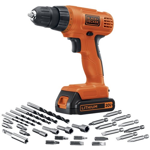 Black & Decker MAX lithium-ion drill with 30 accessories