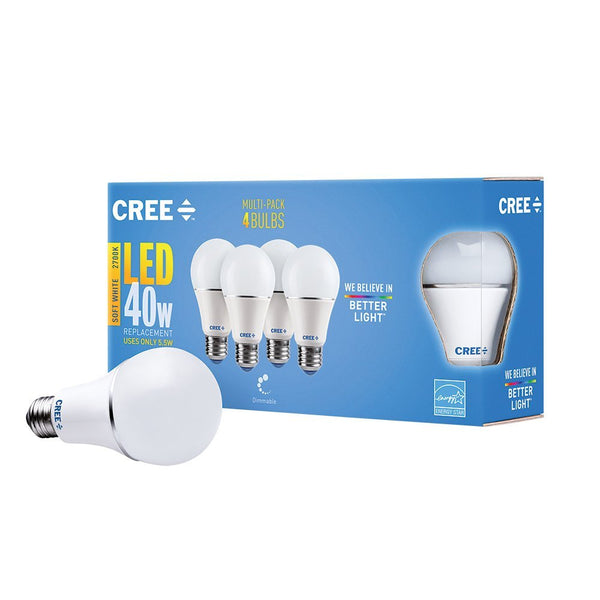 Pack of 4 Cree 40W dimmable light bulbs