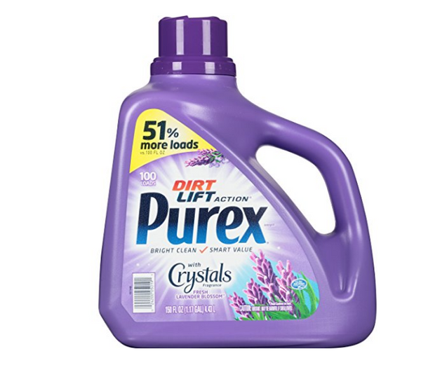 Detergente líquido para ropa Purex con fragancia de cristales, 100 cargas