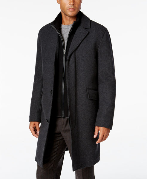 Cole Haan Men's Twill Bibby Overcoat