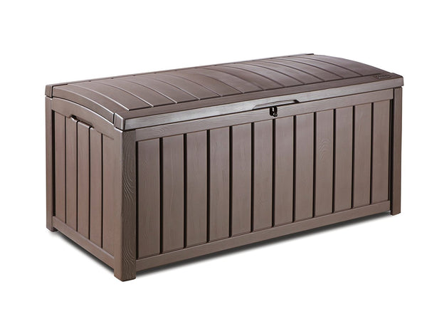 Keter Glenwood Plastic Deck Storage Container Box Outdoor Patio Furniture 101 Gal