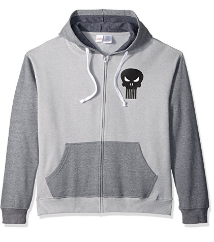 Sudadera con capucha de forro polar con cremallera completa de Marvel Punisher