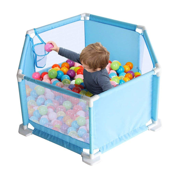 Kid's Playpen With Mini Basketball Hoop